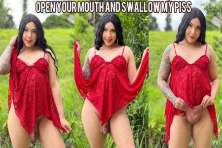 Jessie Ross :  Open your mouth and swallow my piss CUM