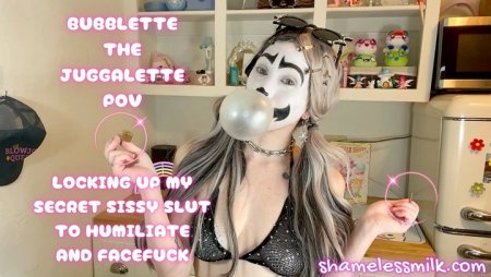More ShamelessMilk :  Clown Keyholder Feminization Humiliation Facefucking POV