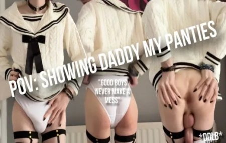 hungfemboy :  POV: Showing Daddy My Panties