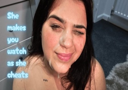 Mistress Lucia Gomez :  Cuck snoops on wife, gets double dominated by alpha bull and wife